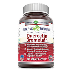 Amazing Formulas Quercetin 800 Mg With Bromelain 165 Mg 240 Veggie Capsules