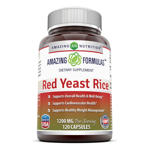 Amazing Formulas Red Yeast Rice 1200 Mg 120 Capsules