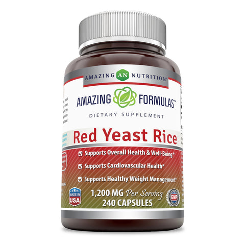Amazing Formulas Red Yeast Rice 1200 Mg 240 Capsules