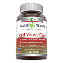 Amazing Formulas Red Yeast Rice 1200 Mg 240 Capsules