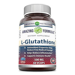 Amazing Formulas Reduced L Glutathione 500 Mg 60 Veggie Capsules