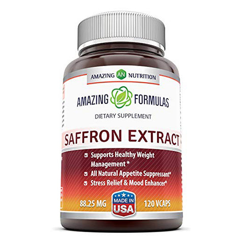 Amazing Formulas Saffron Extract 88.25 Mg 120 Veggie Capsules