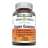 Amazing Formulas Super Guarana 1200 Mg 120 Tablets