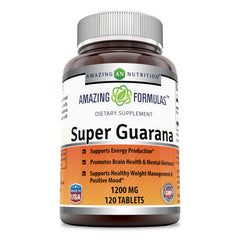 Amazing Formulas Super Guarana 1200 Mg 120 Tablets
