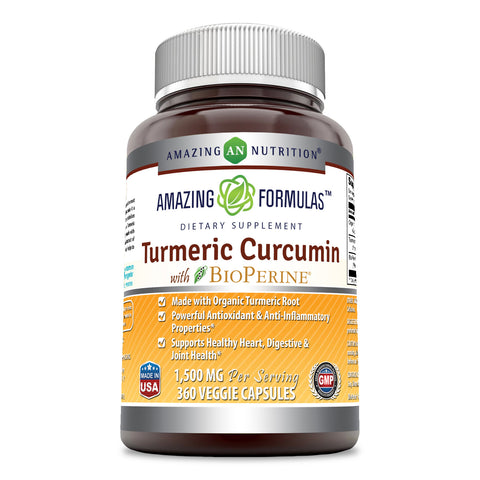Amazing Formulas Turmeric Curcumin With Bioperine 1500 Mg 360 Veggie Capsules