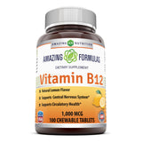 Amazing Formulas Vitamin B12 1000 Mcg 100 Chewable Tablets