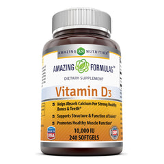 Amazing Formulas Vitamin D3 10000 IU 240 Softgels
