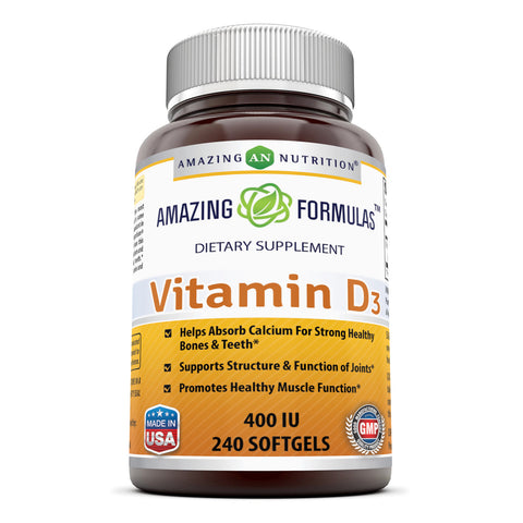 Amazing Formulas Vitamin D3 400 IU 240 Softgels