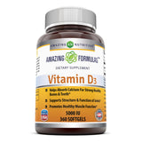 Amazing Formulas Vitamin D3 5000 IU 360 Softgel