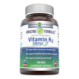 Amazing Formulas Vitamin K2 Menaq7 100 Mcg 120 Veggie Capsules