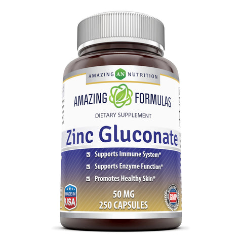 Amazing Formulas Zinc Gluconate 50 Mg 250 Capsules