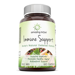 Amazing India Immune Support Dietary Supplement 500 Mg 120 Capsules