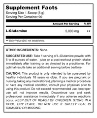 Amazing Muscle L Glutamine Powder Supplement Unflavored 90 Servings 1 Lb jar