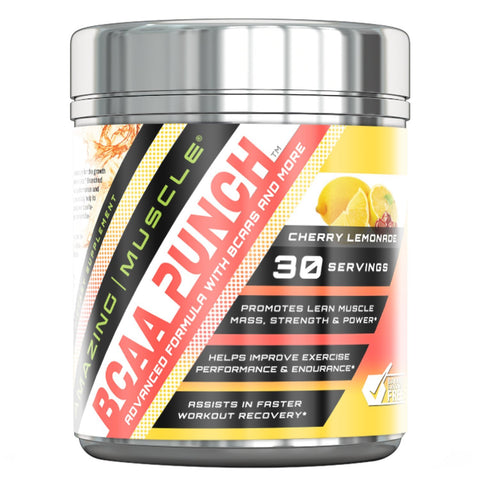 Amazing Muscle BCAA PUNCH 30 Servings Cherry Lemonade