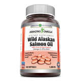 Amazing Omega Wild Alaskan Salmon Oil 1000 Mg 360 Softgels