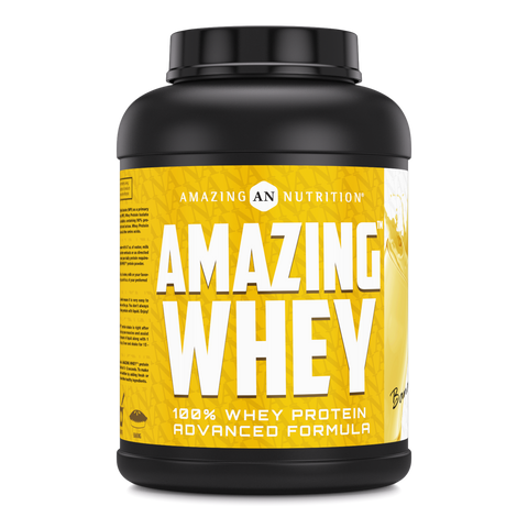 Amazing Whey Whey Protein (Isolate & Concentrate) 5 Lb Banana Flavor