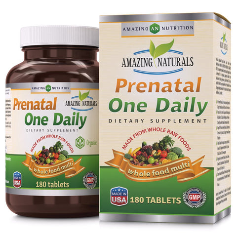 Amazing Naturals PRENATAL ONE DAILY Multivitamin 180 Tablets
