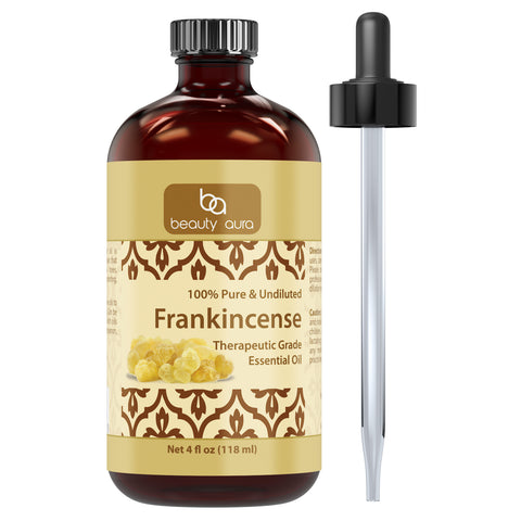 Beauty Aura Frankincense Essential Oil 4 Fl Oz 118 Ml