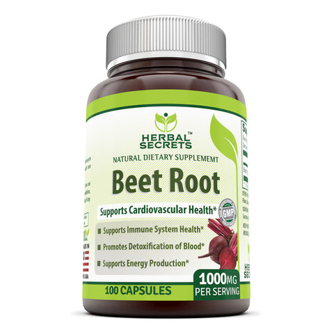 Herbal Secrets Beet Root 1000 Mg 100 Capsules