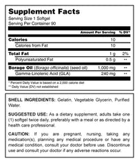 Herbal Secrets Borage Oil 1000 Mg 90 Softgels - herbalsecrets