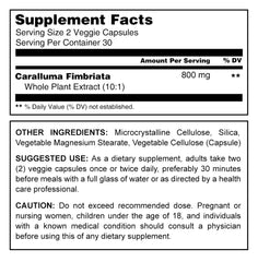 Herbal Secrets Caralluma 800 Mg 60 Vegetarian Capsules - herbalsecrets