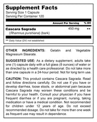 Herbal Secrets Cascara Sagrada 450Mg 120 Capsules - herbalsecrets