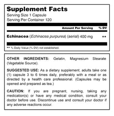 Herbal Secrets Echinacea  400 Mg 120 Capsules - herbalsecrets