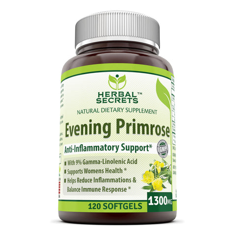 Herbal Secrets Evening Primrose Oil 1300 Mg 120 Softgels