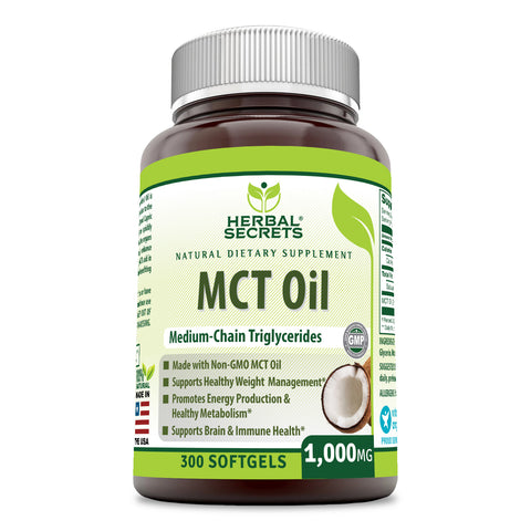 Herbal Secrets MCT Oil 1000 Mg 300 Softgels