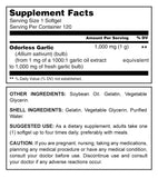 Herbal Secrets Odorless Garlic 1000 Mg 120 Softgels - herbalsecrets