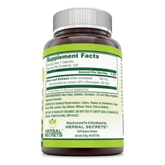 Herbal Secrets Olive Leaf Extract 150 Mg 120 Capsules