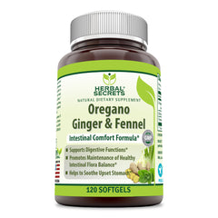Herbal Secrets Oregano Ginger & Fennel 120 Softgels