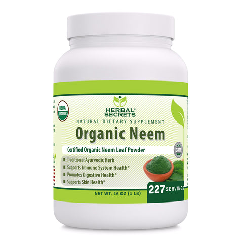 Herbal Secrets Organic Neem Powder 16 Oz (227 Servings)