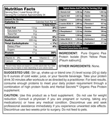 Herbal Secrets Organic Pea Protein Powder Unflavored 2 Lbs - herbalsecrets