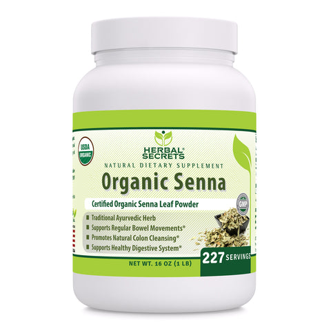 Herbal Secrets Organic Senna Powder 16 Oz 227 Servings