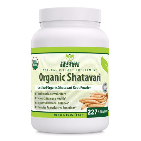 Herbal Secrets Organic Shatavari Powder 16 Oz 227 Servings