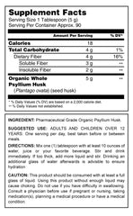 Herbal Secrets USDA Certified Organic Psyllium Husk 16 Oz - herbalsecrets