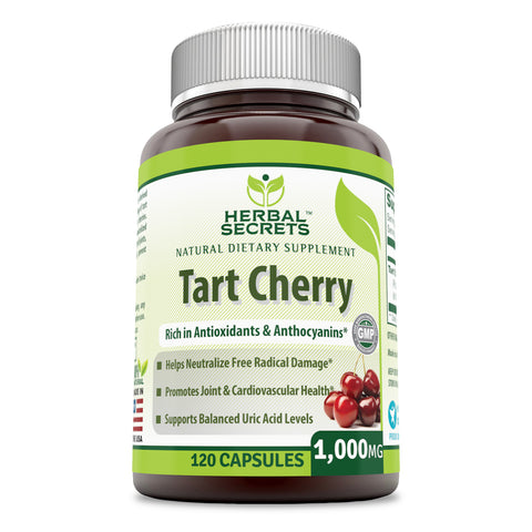 Herbal Secrets Tart Cherry Extract 1000 Mg 120 Capsules