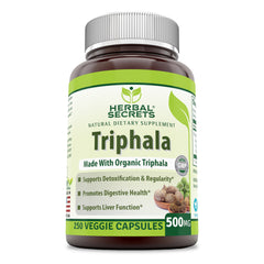 Herbal Secrets Triphala 500 Mg 250 Veggie Capsules