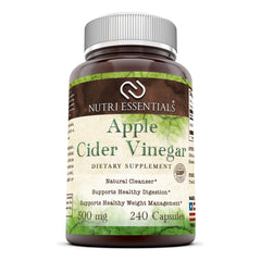 Nutri Essentials Apple Cider Vinegar 500 Mg 240 Capsules
