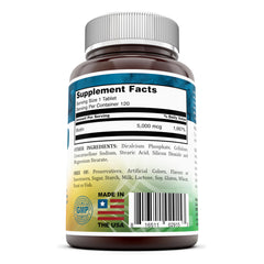 Nutri Essential Biotin Dietary Supplement 5000 Mcg 120 Tablets