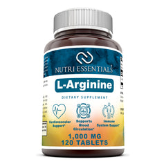Nutri Essentials L Arginine 1000 Mg 120 Tablets