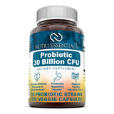 Nutri Essentials Probiotic 30 Billion With 10 Best Probiotics 120 Veggie Capsules