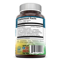 Nutri Essentials Probiotic 30 Billion With 10 Best Probiotics 120 Veggie Capsules