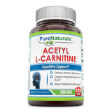 Pure Naturals Acetyl L Carnitine 500 Mg 120 Veggie Capsules