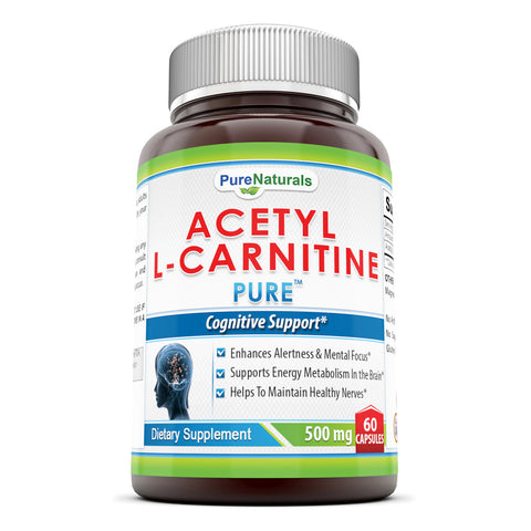Pure Naturals Acetyl L Carnitine 500 Mg 60 Capsules
