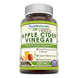 Pure Naturals Apple Cider Vinegar 500 Mg 250 Capsules