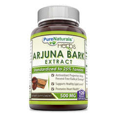 Pure Naturals Arjuna Bark Extract 500 Mg 120 Veggie Capsules