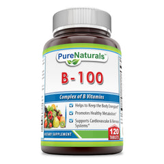 Pure Naturals B 100 Complex 120 Tablets