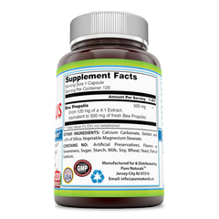 Pure Naturals Bee Propolis 500 Mg 120 Capsules